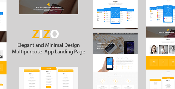 Zizo – Responsive App Landing Page