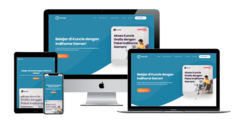 Responsive website development for Kuncie